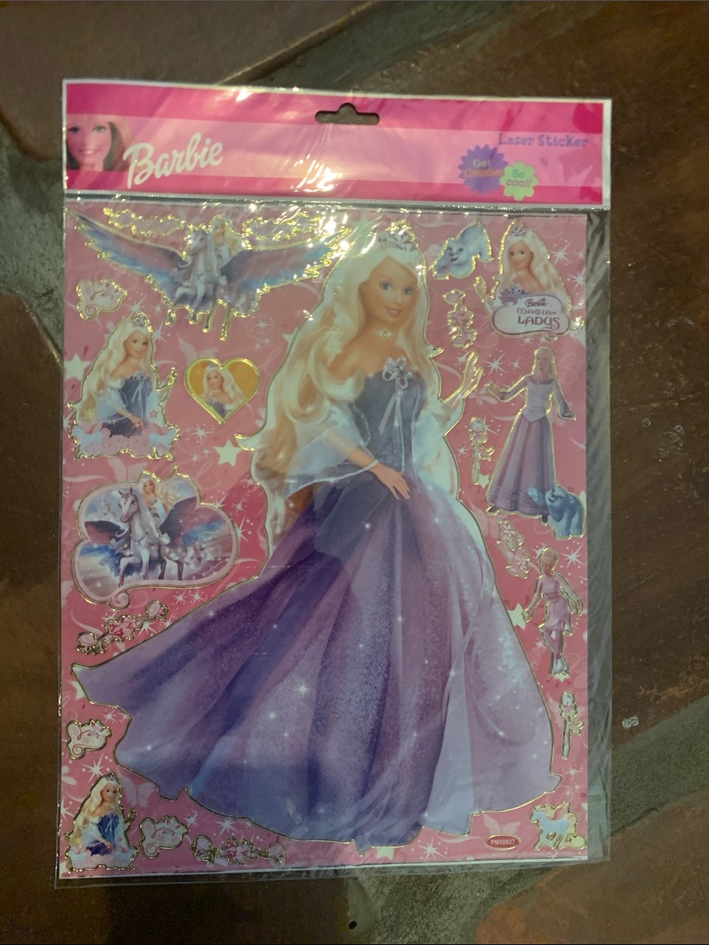 Barbie Purple and Pink Princess Laser Sticker Sheet - Barbie
